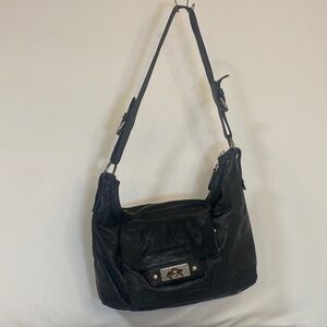 Frye Black Leather Shoulder Bag